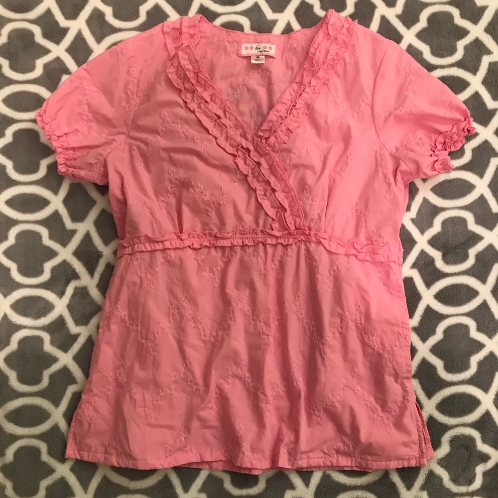 Koi pink scrub top